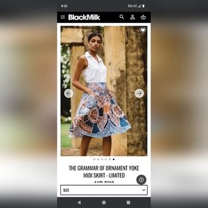 THE GRAMMAR OF ORNAMENT YOKE MIDI SKIRT - LIMITED